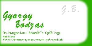 gyorgy bodzas business card